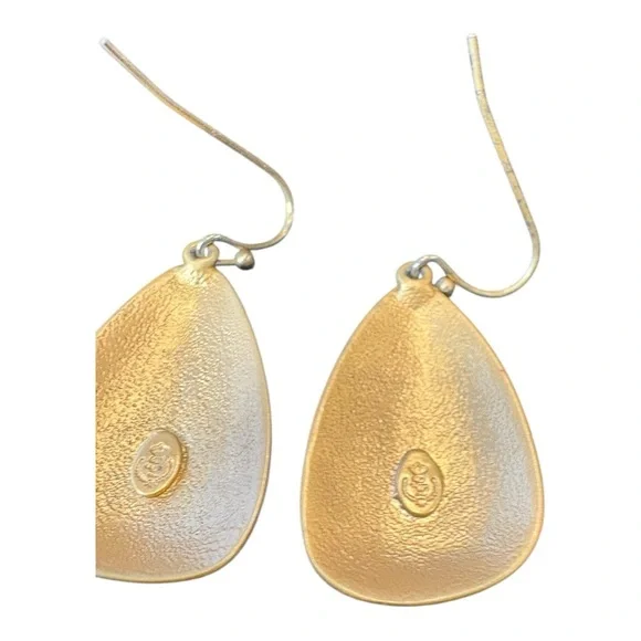 Premier Designs Matte Gold Teardrop Dangle Earrings J15 - Picture 5 of 5